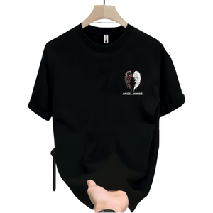 ODM OEM all'ingrosso 100% cotone t-shirt da uomo Logo stampato personalizzato in bianco nero sublimazione tessuto a maglia semplice t-shirt Design - Product Image 2