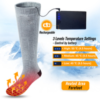Chaussettes chauffantes électriques rechargeables 7,4 V pour le ski, avec batterie et application de contrôle à distance, fournisseur BSCI en gros pour l'extérieur