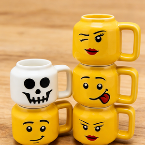 แก้วน้ำชาลายการ์ตูนน่ารักสำหรับเด็ก แก้วกาแฟสำหรับเด็ก ของขวัญสำหรับงานปาร์ตี้ ใช้กับไมโครเวฟได้ พร้อมฝาปิดหลอดดูด ขนาด 201-300 มล. - Product Image 1