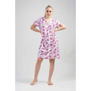 ชุดนอนผู้หญิงลายดอกไม้ แขนสั้น ผ้าทอ ชุดนอนคุณยาย ชุดนอนผู้หญิง - Product Image 6