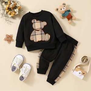 Nuovi arrivi New bron toddler baby Cotton Cartoon stampato Casual boy clothing sets autunno da <span class=keywords><strong>0</strong></span> a <span class=keywords><strong>3</strong></span> <span class=keywords><strong>mesi</strong></span> - Product Image 3