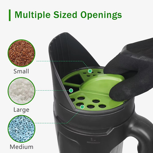 Esparcidor de Semillas Manual, Dispensador de Semillas con Aberturas Ajustables, Sembrador Manual para Césped, Dispensador de Semillas para Sal y Hielo - Product Image 5