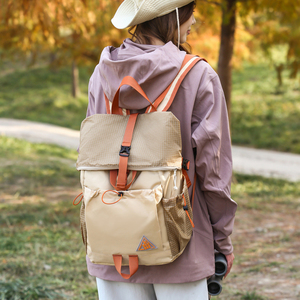 Tas Ransel Santai <span class=keywords><strong>Anti</strong></span> Air Bahan Nylon Kapasitas Besar, Tas Travel <span class=keywords><strong>Anti</strong></span> Maling Portabel, Tas Penyimpanan Duffel Ringan Modis - Product Image 2