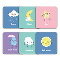 Carte cognitive météo personnalisée en carton kraft, impression offset, plastification, jouet éducatif pour enfants