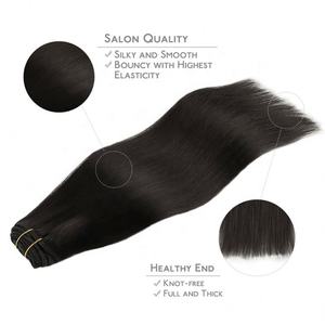 Premium Double Drawn Invisible <b>Seamless</b> <b>Clip</b> <b>Hair</b> <b>Extensions</b> Remy Virgin Cambodian Human <b>Hair</b> Machine Double Weft Cuticle Intact - Product Image 3