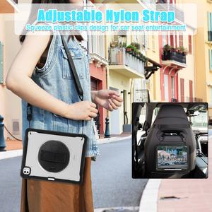 เคสแท็บเล็ตกันกระแทกแบบไฮบริด TPU สำหรับ iPad Pro 13 2024 พร้อมสายสะพายไหล่ สายคล้องมือแบบหมุนได้ และขาตั้ง - Product Image 3