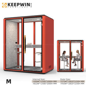 Moderno in alluminio insonorizzato stand Multi persona ufficio Pod lavoro riunione ufficio telefono insonorizzato stand a prova di suono stand per la vendita - Product Image 2