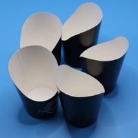 Tasses à frites inclinées imprimées sur mesure pour servir des frites croustillantes dans les restaurants et les stands de nourriture Gobelets en papier kraft de 12oz