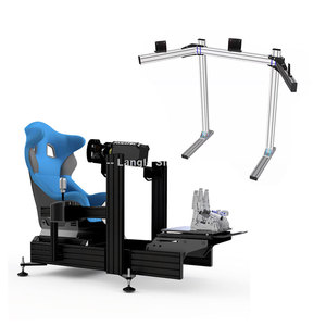 Nouvellement conception noir profilé en aluminium cadre Moza R5 roue de course Sim course plate-forme voiture avion conduite <span class=keywords><strong>Fanatec</strong></span> course Sim Dd roue - Product Image 3