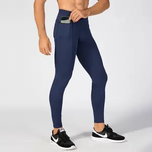 Bsci leggings de compressão para homens, tamanho da ue, vestimenta para academia, secagem rápida, poliéster, com bolso