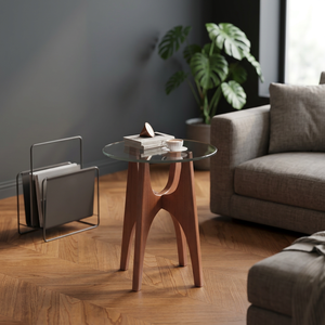 Modern <b>Round</b> Wood Coffee <b>Table</b> Minimalist Design Living Room Furniture Durable <b>Side</b> <b>Table</b> - Product Image 6