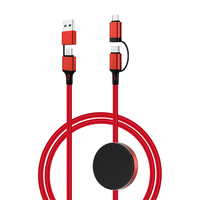 Cable de Carga Súper Rápida PD 60W, Cable USB C con Trenzado de Nailon, 4 en 1, con Logotipo Luminoso, Cable de Datos Tipo C para Regalos Promocionales