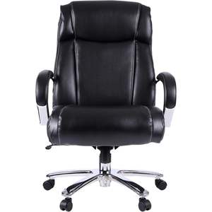 Fauteuil de Direction Ergonomique Alera Maxxis Series Big & Tall en Cuir, Design Moderne, Appuie-tête Réglable, Noir/Chrome-PU, Aluminium, Bois, Fer - Product Image 3