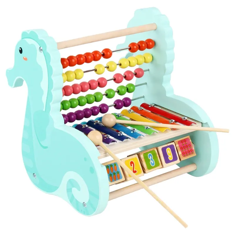 Hot sale Hippocampal computing frame 8 sound piano Children music enlightenment multi-functional toys puzzle toy For kids unisex