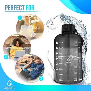 Botella de Agua de 1 Galón con Pajita, Botella de Agua Grande Motivacional de Un Galón, Jarra de Agua con Marcador de Tiempo - Product Image 2