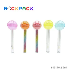 Lollipop forma 2.5ml bonito vazio plástico Lip Gloss tubos recipientes