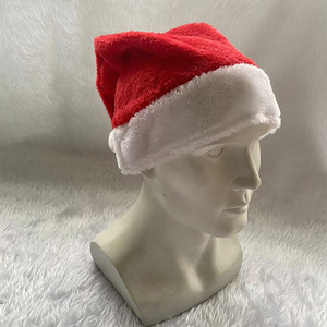 Chapeau de noël, nouvelle collection, décorations de fête de noël, rouge, en peluche - Product Image 3