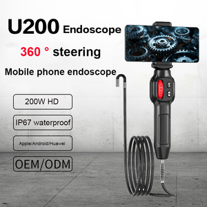 200W 1080P HD Pixel Articulado Industrial Endoscópio Completo 360 ° 2-way Borescope Camera Pipe Sewer Inspeção <span class=keywords><strong>Car</strong></span> Repair Tools - Product Image 2