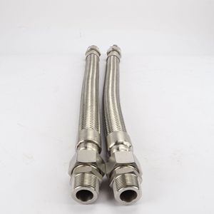 Tuyau tressé en métal Runxin DN20 1000 en acier inoxydable avec filetage extérieur pour eau, huile et vapeur - Product Image 2