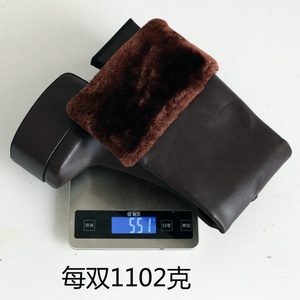 Winter Fur Top Turn Over Women Platform Knee High <b>Boots</b> Square Toe Long Booties High Chunky Heels Shoes - Product Image 6