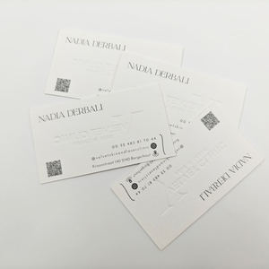 Cartes de vœux et de remerciement en papier couché de luxe, écologiques, avec impression CMJN, texture, taille personnalisée, logo, pour entreprises, vente en gros directe usine - Product Image 6
