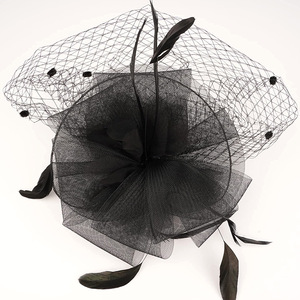 HZO-23019 Ladies Wedding Party <strong>Small</strong> Mini Elegant Classy Flower Mesh <strong>Fascinators</strong> Hairband With Veil Church Hats Headband - Product Image 2