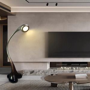 Lámpara de Pie de Resina con Escultura de Rama de Árbol de Estilo Nórdico Posmoderno, Fuente de Luz LED, Iluminación Decorativa para Sala de Estar - Product Image 3