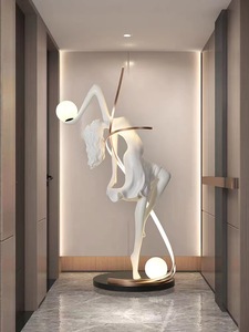 Lámpara <span class=keywords><strong>de</strong></span> Pie Creativa con Forma <span class=keywords><strong>de</strong></span> Bailarina, Iluminación Interior RGB, Lámpara <span class=keywords><strong>de</strong></span> Pie con Maniquíes Femeninos para Clubes y Salones - Product Image 2