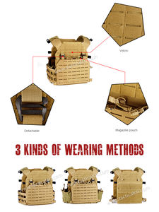 سترة تكتيكية قتالية متينة مبطنة بحلقات ونظام مولي مقطوع بالليزر بنمط التمويه - Product Image 5