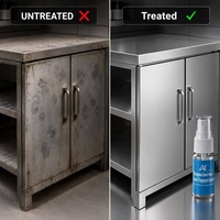 Revêtement liquide nano invisible microcristallin de qualité industrielle anti-traces de doigts A1 pour l'acier inoxydable
