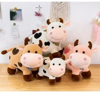 Peluche personnalisée en forme de vache, douce et mignonne, motif cœur, animal en peluche, vente en gros, fabricant OEM ODM, cadeaux promotionnels pour enfants