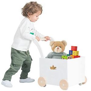 Déambulateur en bois massif pour bébé, déambulateur à pousser, mobilier de chambre d'enfant - Product Image 1