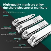 Kit de coupe-ongles professionnel 19 pièces, ensemble de manucure et de pédicure en acier inoxydable avec étui de voyage