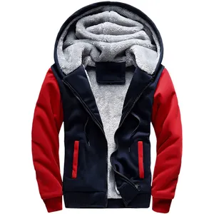 Patchwork Hoodie Jack Mode Sport Europa En De Verenigde Staten Mannen Effen Kleur Verdikte Capuchon Trui