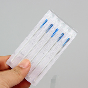 Aiguilles d'acupuncture stériles jetables avec tube guide, emballage individuel, 100 pièces/boîte, acier inoxydable, pour l'acupuncture TCM - Product Image 6