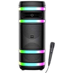 KARLSON Portable Bluetooth <b>Speaker</b> 2x8 40W Rechargeable With LED Lights FM <b>USB</b> KK-8208 - Product Image 1
