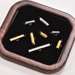 10 pièces Embouts de finition en acier inoxydable, Connecteurs coulissants pour tubes, Boucles, Perles de sertissage, Fermoirs de chaîne pour la fabrication de bijoux et de bracelets DIY - Product Image 3