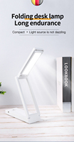 Lampe de bureau LED pliable rechargeable en gros 4W, intensité réglable, température de couleur ajustable, lampe de table pour la lecture