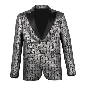 Ultimi abiti alla moda argento <span class=keywords><strong>uomo</strong></span> <span class=keywords><strong>blazer</strong></span> <span class=keywords><strong>oversize</strong></span> in materiale misto viscosa poli <span class=keywords><strong>uomo</strong></span> - Product Image 1