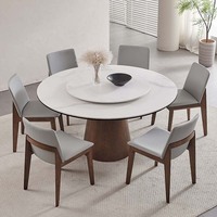 Table ronde de grande taille au design moderne, 6 places, table en bois, style chinois asiatique, meubles de restaurant, ensemble table et chaises