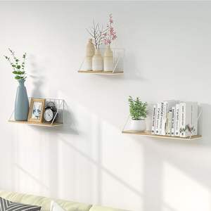 رف تخزين معدني مثقب يُثبت على الحائط بطبقة واحدة، سلة معلقة للحائط، رف حائط لغرفة النوم/السكن الطلابي - Product Image 2