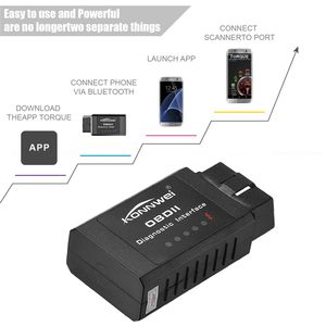 KONNWE Alat Diagnostik Mobil ELM327 Pic18f25k80 BT KW910 <span class=keywords><strong>OBD2</strong></span> V1.5, Pemindai Mobil Android <span class=keywords><strong>OBD2</strong></span> Otomotif, Alat Pindai OBDII ELM 327 - Product Image 2