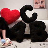 Bantal Leher Huruf ABC Edukatif, Mainan Boneka Plush, Bantal Dekorasi Nama Pribadi, Aksen Dekorasi Rumah yang Menyenangkan