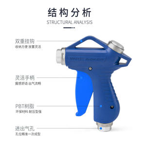 Souffleur à poussière pneumatique haute pression industriel, compresseur d'air robuste, pistolet de pulvérisation VMG11W12W/VMG11B pour l'élimination de la poussière - Product Image 4