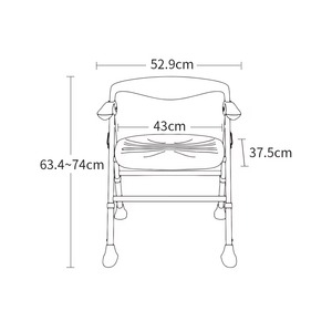Adjustable Aluminium Shower Chair with Armrests | Anti Slip Bath Seat Stool for Elderly Disabled Safe Bathroom Medical Support - Product Image 5