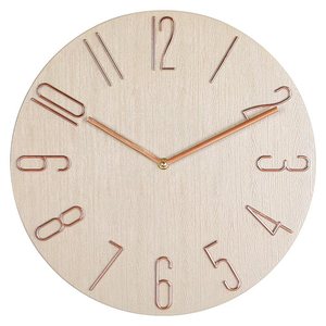Plastic Wall <b>Clocks</b> Silent Non Ticking Modern Style embossed numbers <b>clock</b> for Home Office School Kitchen Bedroom Living Room - Product Image 1