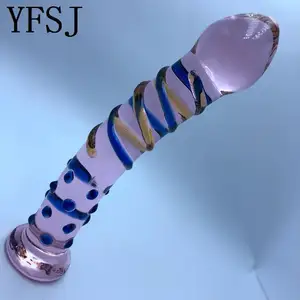 Gode en verre jouets sexuels pour femmes/lesbienne grosse perle bite poussée vagin/anal fesses prostate masseur plug outil de sexe adulte