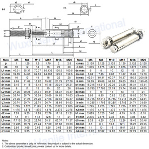 Ancre à tige filetée fiable en acier inoxydable SUS304 pour ensembles de supports sécurisés - Product Image 5