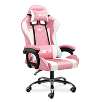 Chaise de jeu ergonomique en cuir PU RVB Chaise d'ordinateur de joueur inclinable moderne et réglable Chaise de course pivotante extensible