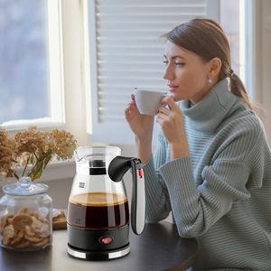 Cafetière turque traditionnelle en verre vintage de 500 ml, écologique, certifiée CE, bouilloire électrique pour la maison - Product Image 3